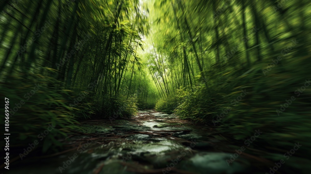 Obraz premium Bamboo forest path