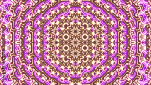 colorful glowing kaleidoscope loop background
