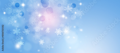 Bright Winter Snow Blue Banner