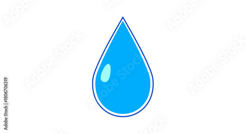 Blue water drop icon No Background