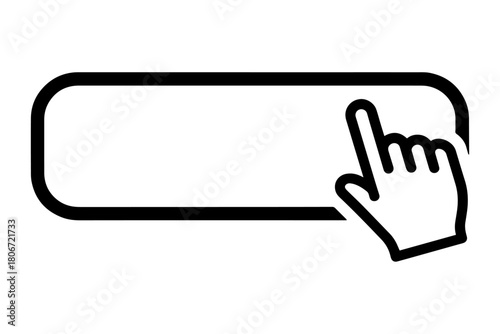 hand cursor icon
Clickable Button Icon,
Minimalist UI Line Illustration