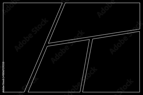 comic or manga layout, backdrops in frames and panels for manga and comic artist.