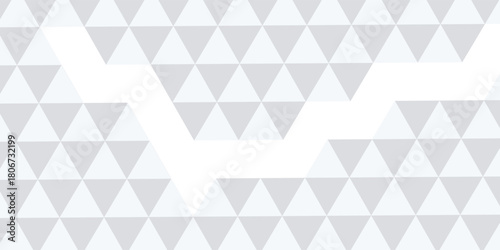 White triangle geometric pattern background, Geometric background made of triangles, Abstract geometric background. Vector 3d illustration
