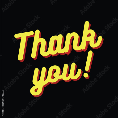 Stylish Thank You Typography Design