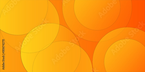 Abstract orange background with circles. Vector illustration