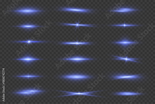 Blue neon speed lines cut through the vector background in smooth motion. Their glowing stripes create a fast futuristic vibe. The effect suits dynamic tech visuals.