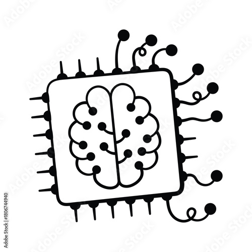 Take a look at this amazing hand drawn icon of neural network
