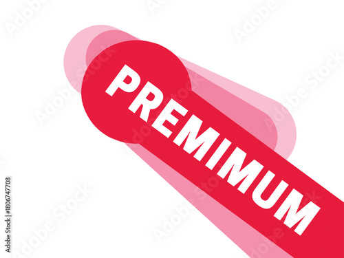 Premium red seal ribbon for banner illustration colourful. Eps vector design colorful.