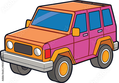 SUV Illustration – Sport Utility Vehicle Vector