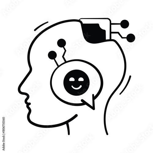 Take your hands on this amazing doodle style icon of emotion detection