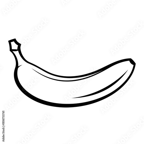Illustration of a banana isolated on, a simple and clean design perfect for various creative projects and applications