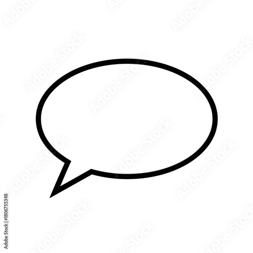 Speech bubble with black outline isolated on, perfect for adding text or creating a dialogue in your designs