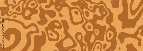 Spooky toffee pattern with eerie drips and mysterious swirls. Dark amber seamless texture for holiday designs. Stock vector illustration in Halloween style.