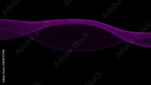 Dynamic purple light waves forming an elegant abstract motion background on a dark backdrop, ideal for technology, digital, and futuristic themes.