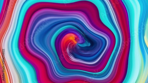 A vibrant abstract background featuring swirling rainbow psychedelic colors with smooth, fluid shapes. digital design, branding, or creative visual projects.