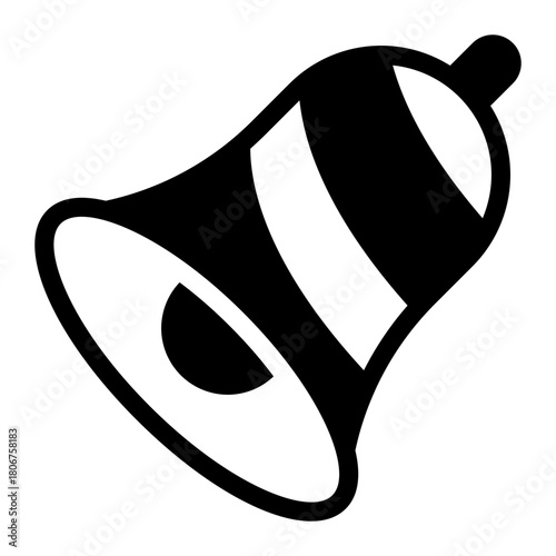 christmas bell glyph icon