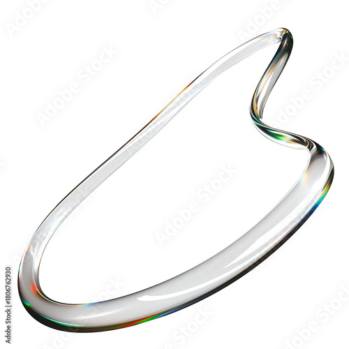 Liquid Glass 3D Shape