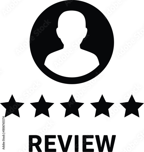 Customer review five star rating feedback testimonial experience vector eps silhouette