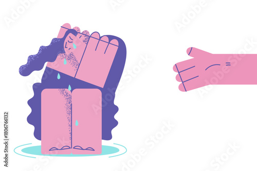 Psychological problems, anxiety disorder concept