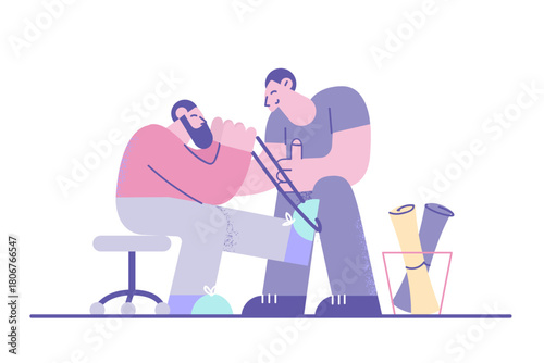 Rehabilitation clinic and healthcare concept