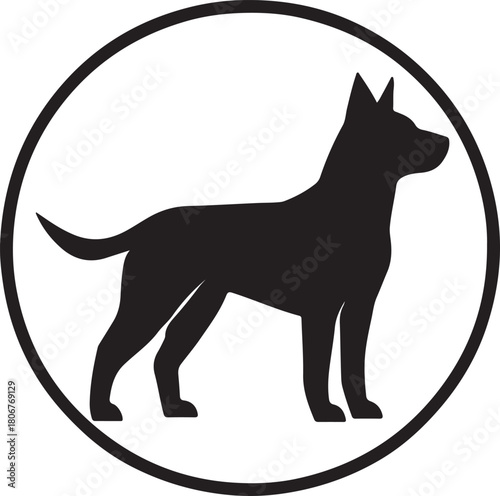 A striking silhouette of a wolf s head showcasing its powerful profile