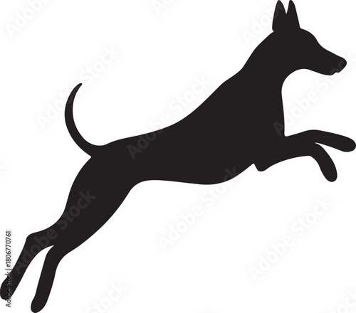 Silhouette of a wolf s head with glowing eyes artistic vector illustration