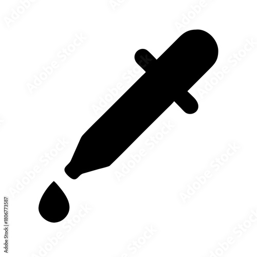 chemical dropper pipette silhouette icon