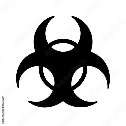 biohazard hazard symbol silhouette icon
