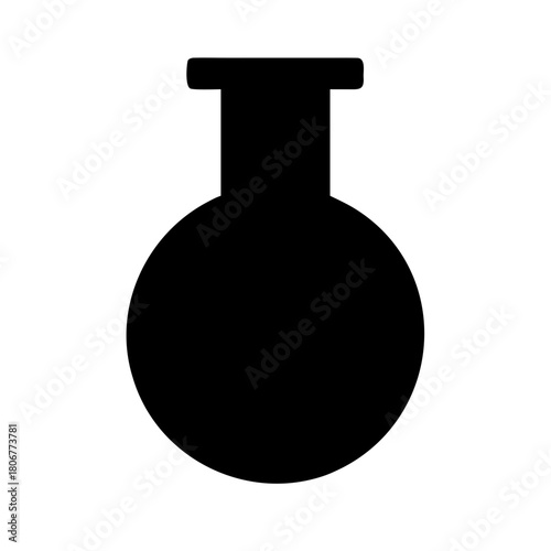 round bottom flask laboratory silhouette icon