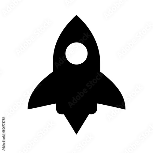 rocket science space silhouette icon