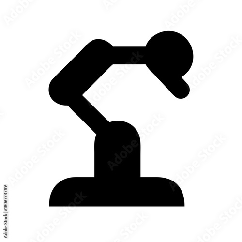 robotics arm engineering silhouette icon