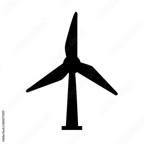 wind turbine energy science silhouette icon