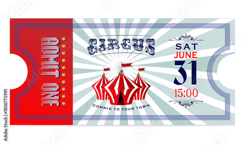 vintage circus ticket template