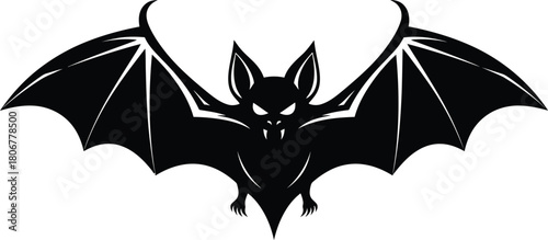 Black bat vector halloween scary vampire bat silhouette clip art design eps