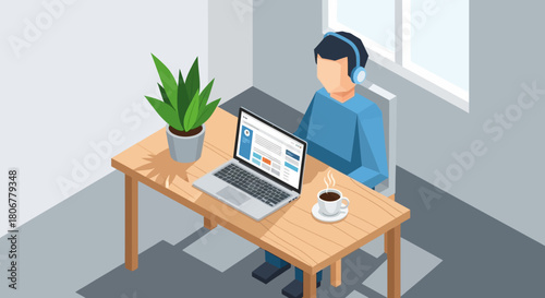 businessman working on laptop