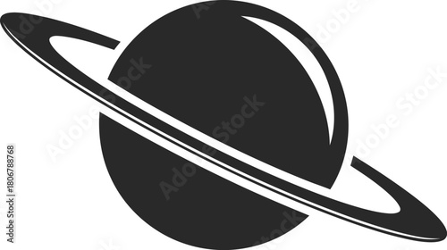 Saturn planet vector illustration space astronomy galaxy cosmos astrology eps silhouette