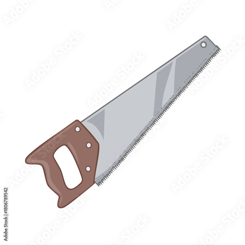 Hand Saw Illustration Carpentry Tool Blade Woodworking Hand Tool Repair and Building