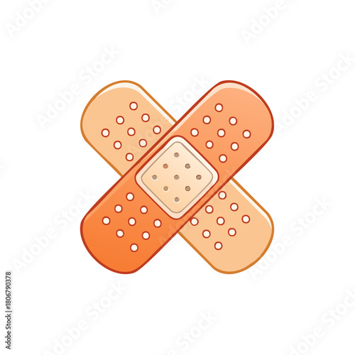 Adhesive Bandages Cartoon Style Medical Wound Care Illustration