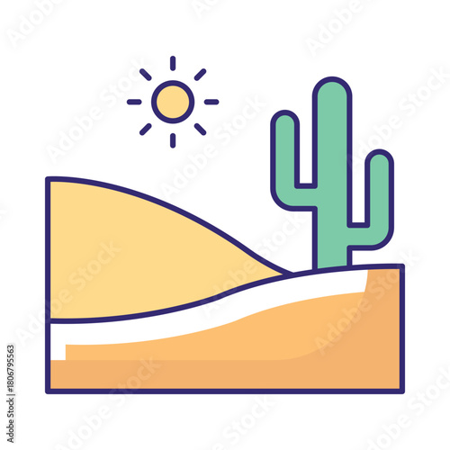 Dunes Vector icon which can easily modify or edit