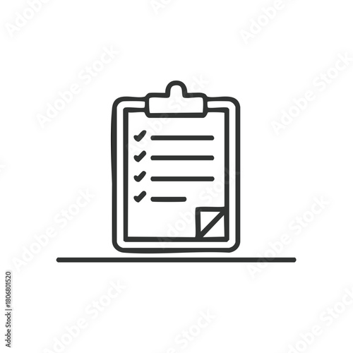 Clipboard with Checklist and Checkmark Box Icon for Tasks and Reminders Planning Concept