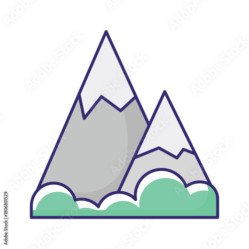 Cliffs Vector icon which can easily modify or edit