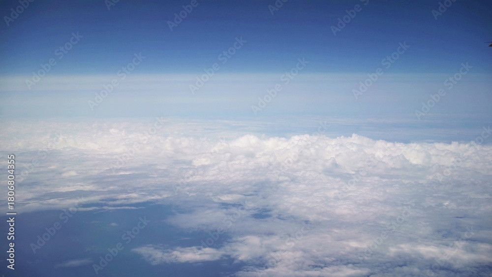 Obraz premium Soft cumulus clouds seen from above