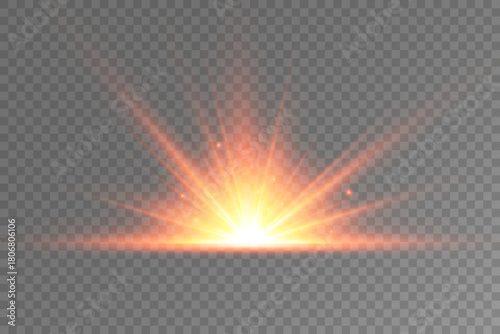 Lens Flare, light glow effect. sun or realistic shining star with backlight effect.
bokeh glitter and sparkles or sparkles on transparent background.
