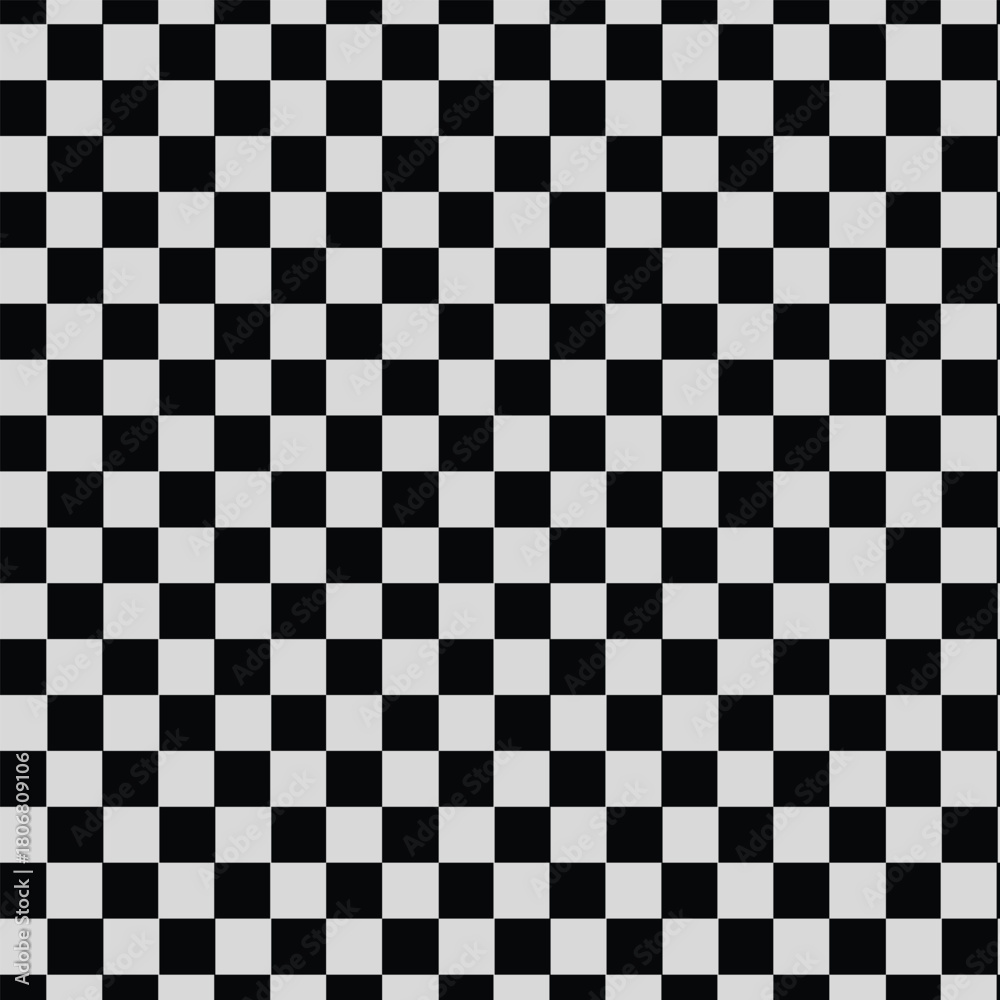 Fototapeta premium Checkered background with black and white squares representing pattern design concept