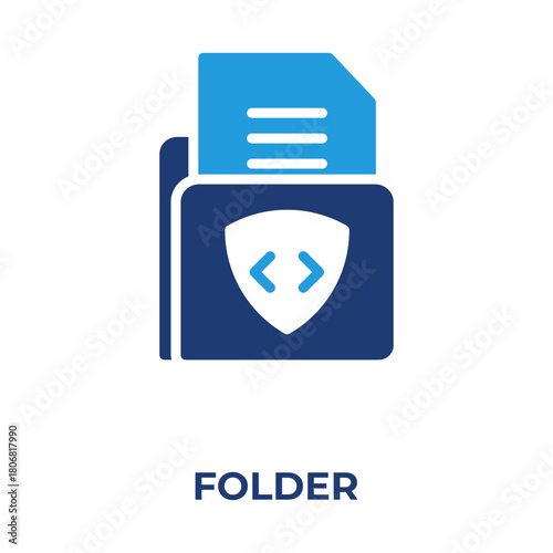 folder vector, icon or logo sign isolated symbol illustration