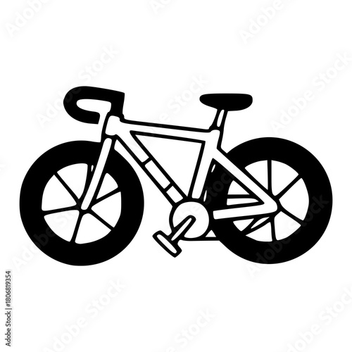 doodle race bike/track cycling graphic