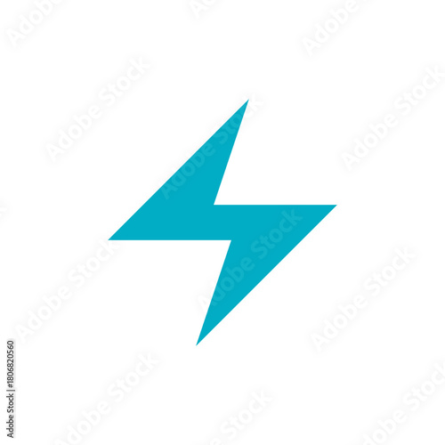 A simple, stylized teal lightning bolt graphic on a clean white background, representing speed and energy and often used as an icon.