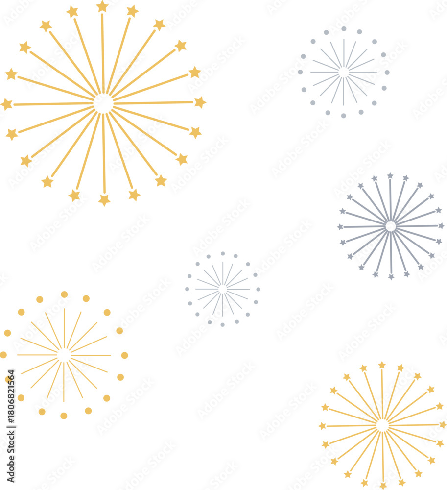 Obraz premium Yellow and gray starburst fireworks 