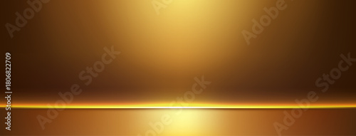 Golden brown gradient limbo background, glowing sunset reflection, elegant metallic shimmer, soft smooth mesh studio room, luxurious abstract vector wallpaper, warm light horizon