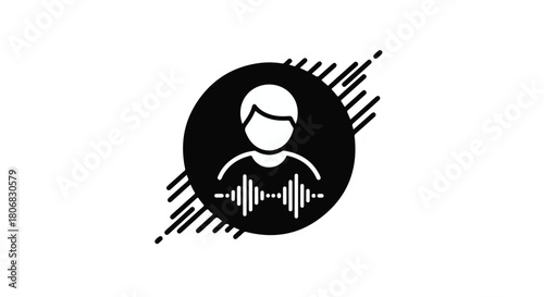 Abstract representation of a person's voice or sound waves